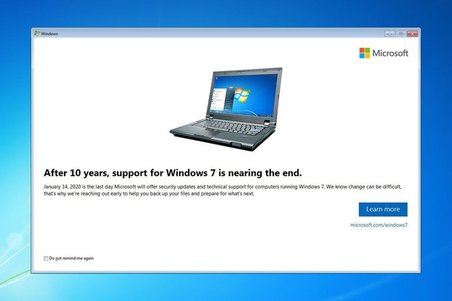 Windows 7 end of support